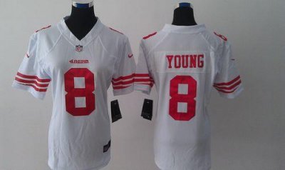 Jerseys Factory Cheap Nike 49ers #8 Steve Young White Women's Em