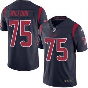 Jerseys Factory Cheap Nike Texans #75 Vince Wilfork Navy Blue Me