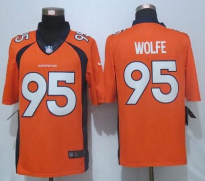 Jerseys Factory Cheap Nike Broncos #95 Derek Wolfe Orange Team C