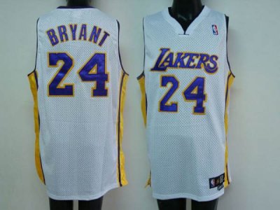 Jerseys Factory Cheap Lakers #24 Kobe Bryant Embroidered White N