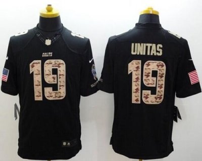 Jerseys Factory Cheap Nike Colts #19 Johnny Unitas Black Men's S