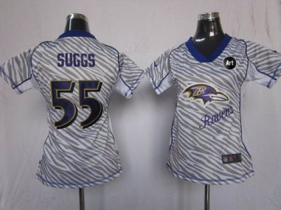 Jerseys Factory Cheap Nike Ravens #55 Terrell Suggs Zebra With A
