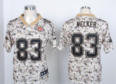 Jerseys Factory Cheap Nike Broncos #83 Wes Welker Camo USMC Men'