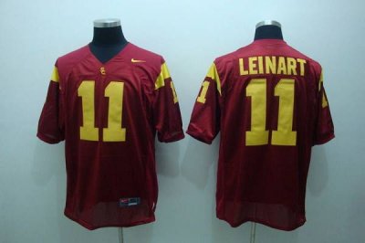 Jerseys Factory Cheap Trojans #11 Matt Leinart Red Embroidered N