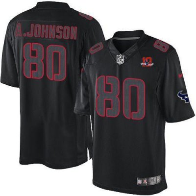 Jerseys Factory Cheap Nike Texans #80 Andre Johnson Black With 1