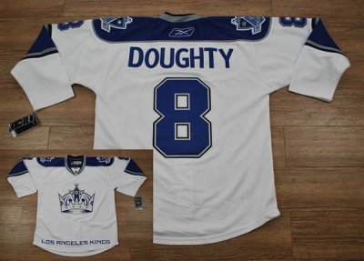 Jerseys Factory Cheap Kings #8 Drew Doughty White Embroidered NH