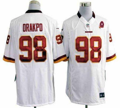 Jerseys Factory Cheap Nike Redskins #98 Brian Orakpo White With