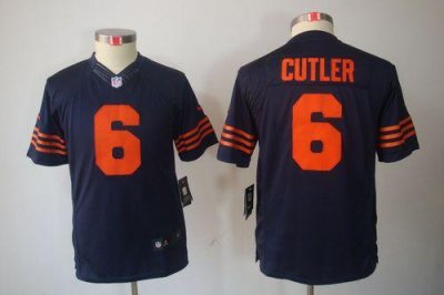 Jerseys Factory Cheap Nike Bears #6 Jay Cutler Navy Blue Youth 1