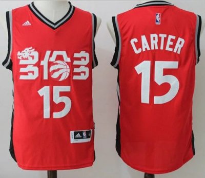 Jerseys Factory Cheap Raptors #15 Vince Carter Red Slate Chinese