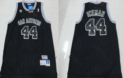 Jerseys Factory Cheap Spurs #44 George Gervin Black "Iceman" Nic
