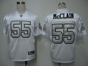 Jerseys Factory Cheap Raiders #55 Rolando McClain White Silver G
