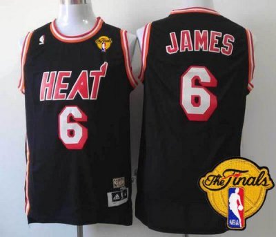 Jerseys Factory Cheap Heat #6 LeBron James Black Hardwood Classi