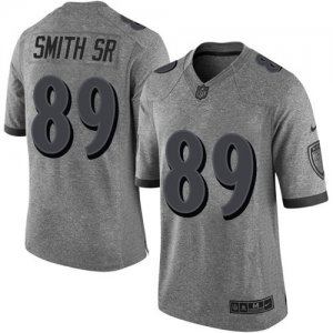 Jerseys Factory Cheap Nike Ravens #89 Steve Smith Sr Gray Men's