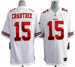 Jerseys Factory Cheap Nike 49ers #15 Michael Crabtree White Men'