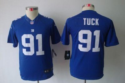 Jerseys Factory Cheap Nike Giants #91 Justin Tuck Royal Blue Tea