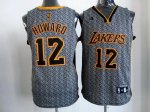 Jerseys Factory Cheap Lakers #12 Dwight Howard Grey Static Fashi