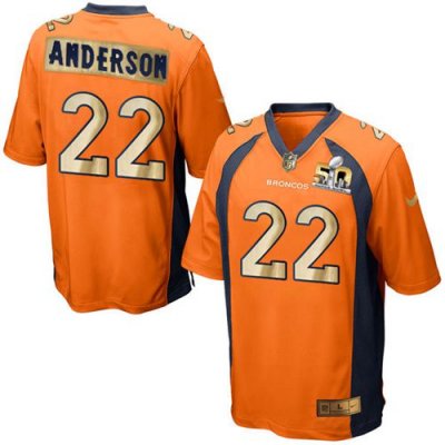 Jerseys Factory Cheap Nike Broncos #22 C.J. Anderson Orange Team