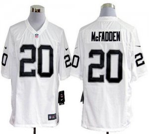 Jerseys Factory Cheap Nike Raiders #20 Darren McFadden White Men