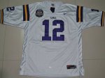 Jerseys Factory Cheap LSU Tigers #12 Jarrett Lee White 2012 BCS