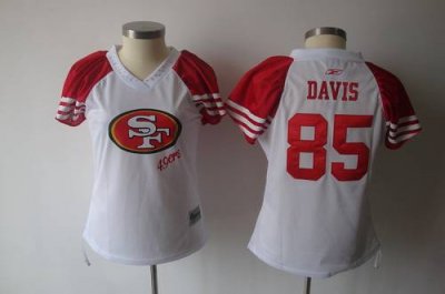 Jerseys Factory Cheap 49ers #85 Vernon Davis White 2011 Women's