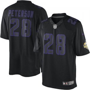 Jerseys Factory Cheap Nike Vikings #28 Adrian Peterson Black Men