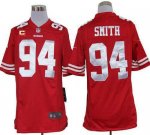 Jerseys Factory Cheap Nike 49ers #94 Justin Smith Red Team Color