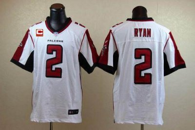 Jerseys Factory Cheap Nike Falcons #2 Matt Ryan White With C Pat