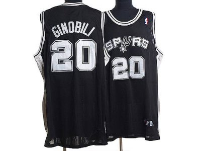 Jerseys Factory Cheap Spurs #20 Manu Ginobili Stitched Black NBA