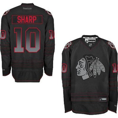 Jerseys Factory Cheap Blackhawks #10 Patrick Sharp Black Acceler