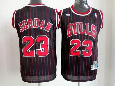 Jerseys Factory Cheap Bulls #23 Michael Jordan Black With Red St