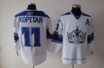 Jerseys Factory Cheap Kings #11 Anze Kopitar White Embroidered N