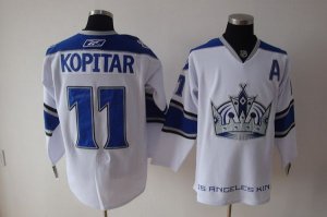 Jerseys Factory Cheap Kings #11 Anze Kopitar White Embroidered N