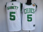 Jerseys Factory Cheap Celtics #5 Kevin Garnett Embroidered White