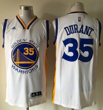 Jerseys Factory Cheap Warriors #35 Kevin Durant White Home Stitc