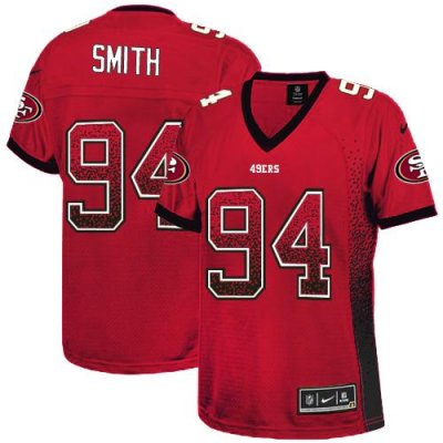 Jerseys Factory Cheap Nike 49ers #94 Justin Smith Red Team Color