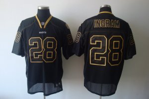 Jerseys Factory Cheap Saints #28 Mark Ingram Lights Out Black St