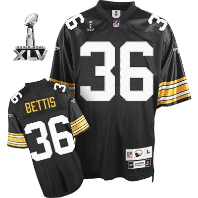 Jerseys Factory Cheap Steelers #36 Jerome Bettis Black Super Bow