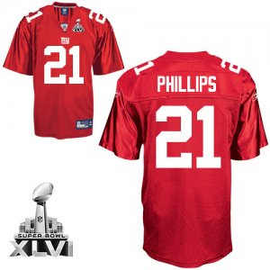 Jerseys Factory Cheap Giants #21 Kenny Phillips Red Super Bowl X