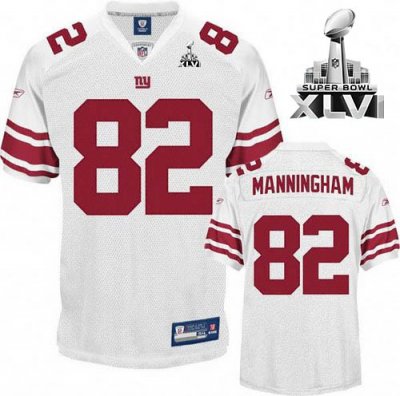 Jerseys Factory Cheap Giants #82 Mario Manningham White Super Bo
