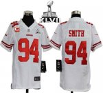 Jerseys Factory Cheap Nike 49ers #94 Justin Smith White With C P