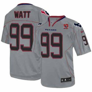 Jerseys Factory Cheap Nike Texans #99 J.J. Watt Lights Out Grey