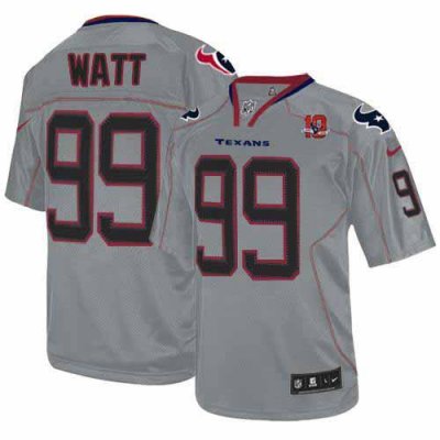 Jerseys Factory Cheap Nike Texans #99 J.J. Watt Lights Out Grey