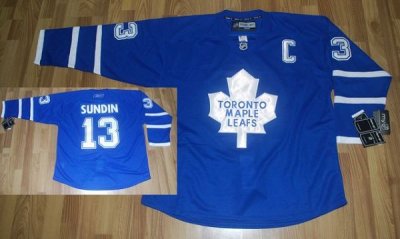 Jerseys Factory Cheap Maple Leafs #13 Mats Sundin Embroidered Bl
