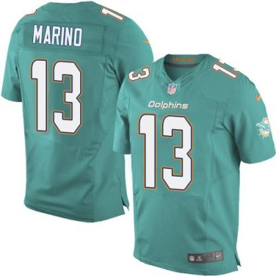 Jerseys Factory Cheap Nike Dolphins #13 Dan Marino Aqua Green Te