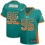 Jerseys Factory Cheap Nike Dolphins #95 Dion Jordan Aqua Green T