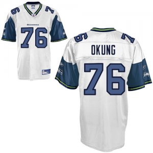 Jerseys Factory Cheap Seahawks #76 Russell Okung White Stitched