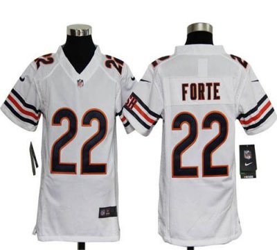 Jerseys Factory Cheap Nike Bears #22 Matt Forte White Youth Embr