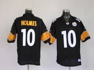 Jerseys Factory Cheap Steelers #10 Santonio Holmes Black Stitche