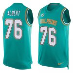 Jerseys Factory Cheap Nike Dolphins #76 Branden Albert Aqua Gree