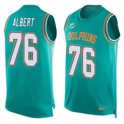 Jerseys Factory Cheap Nike Dolphins #76 Branden Albert Aqua Gree